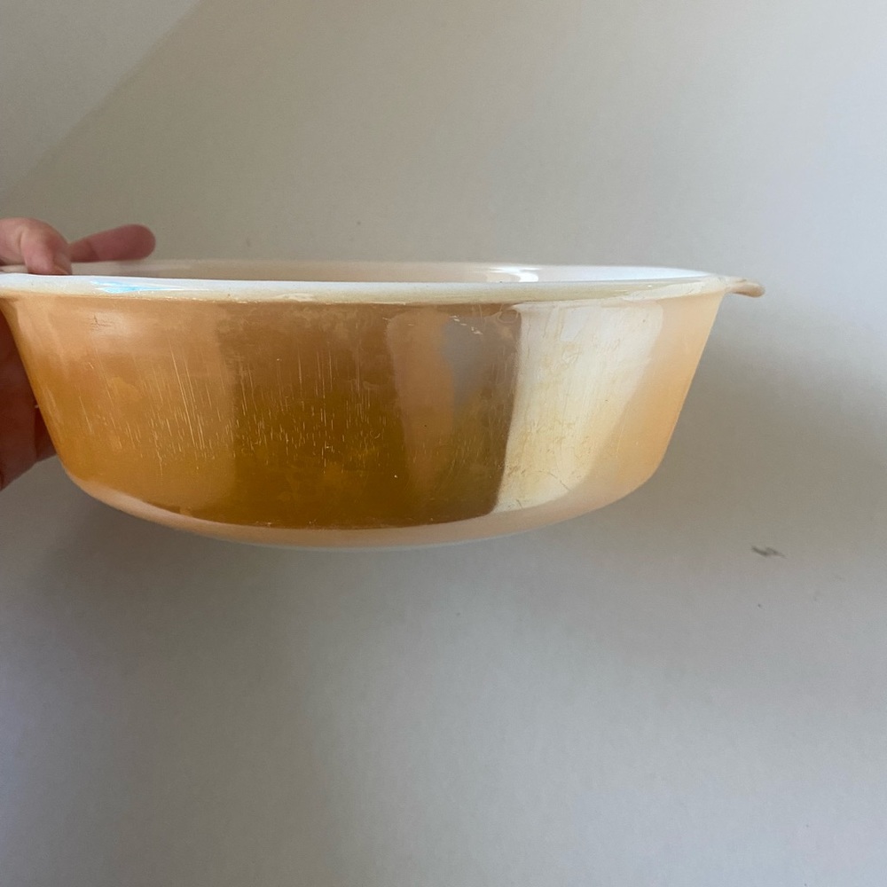 🔥 Vintage Fire King Peach Lustre Casserole Dish, 1.5Q